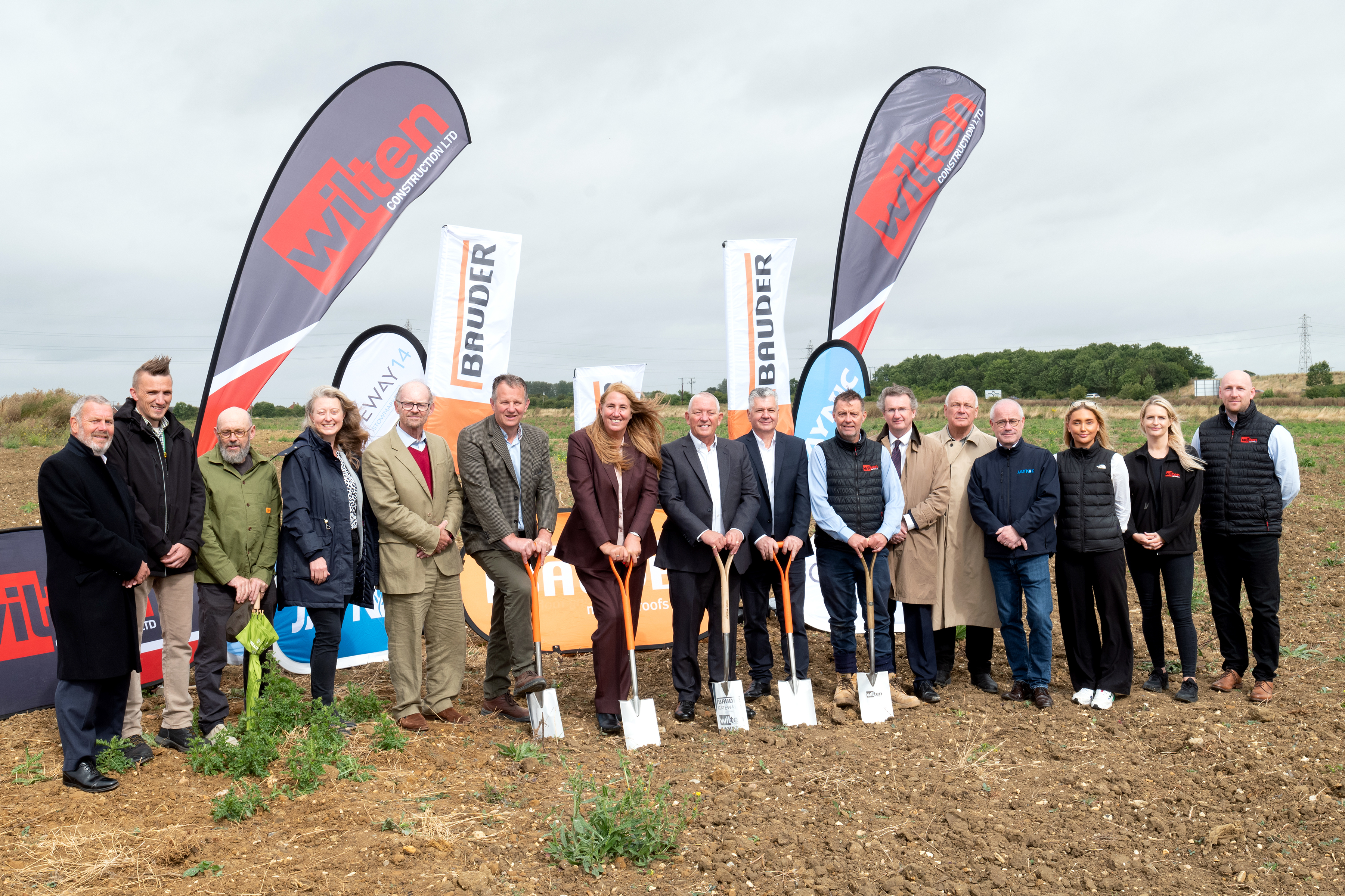 The ground-breaking ceremony at Gateway 14