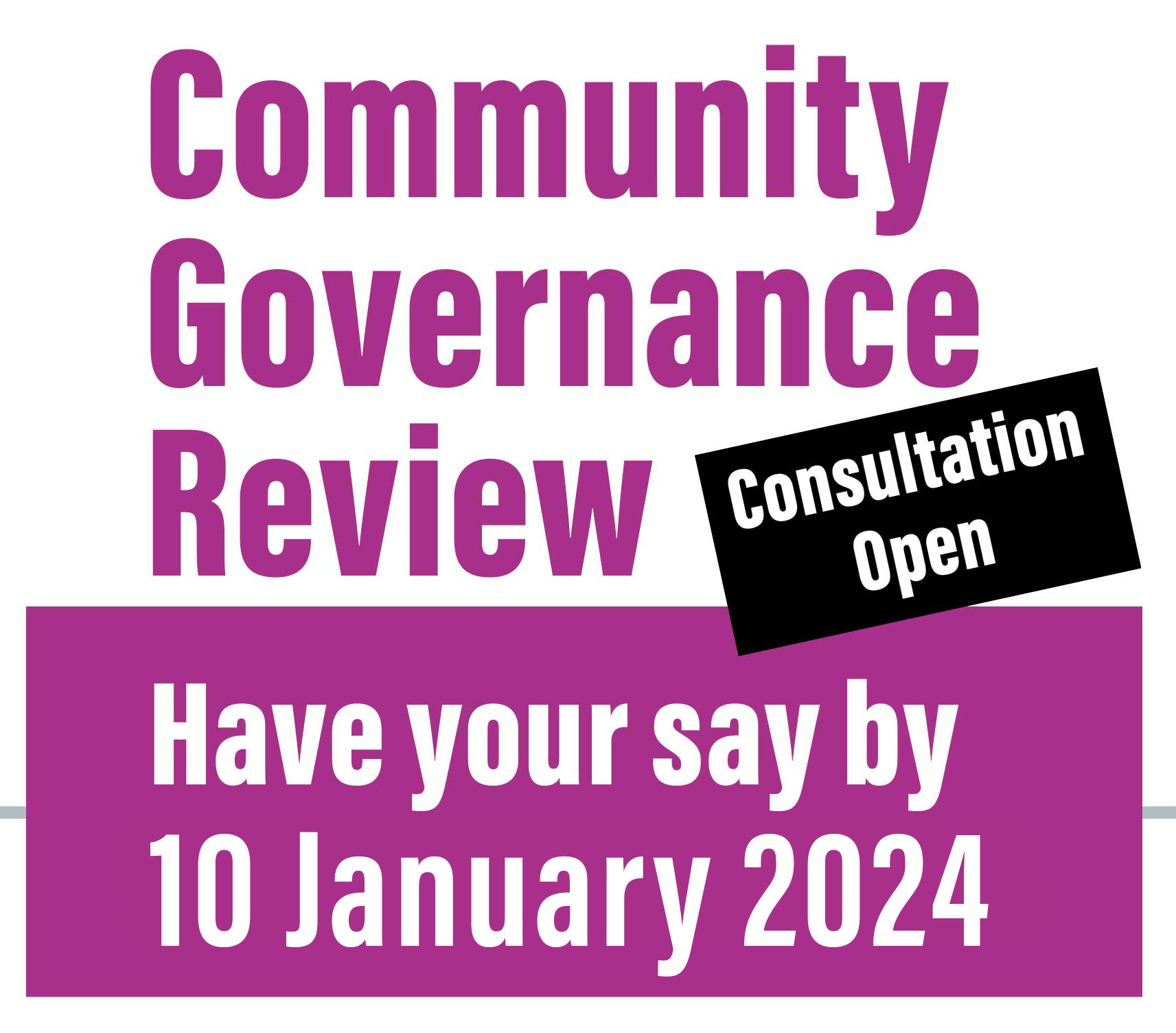 CGR consultation - extended deadline