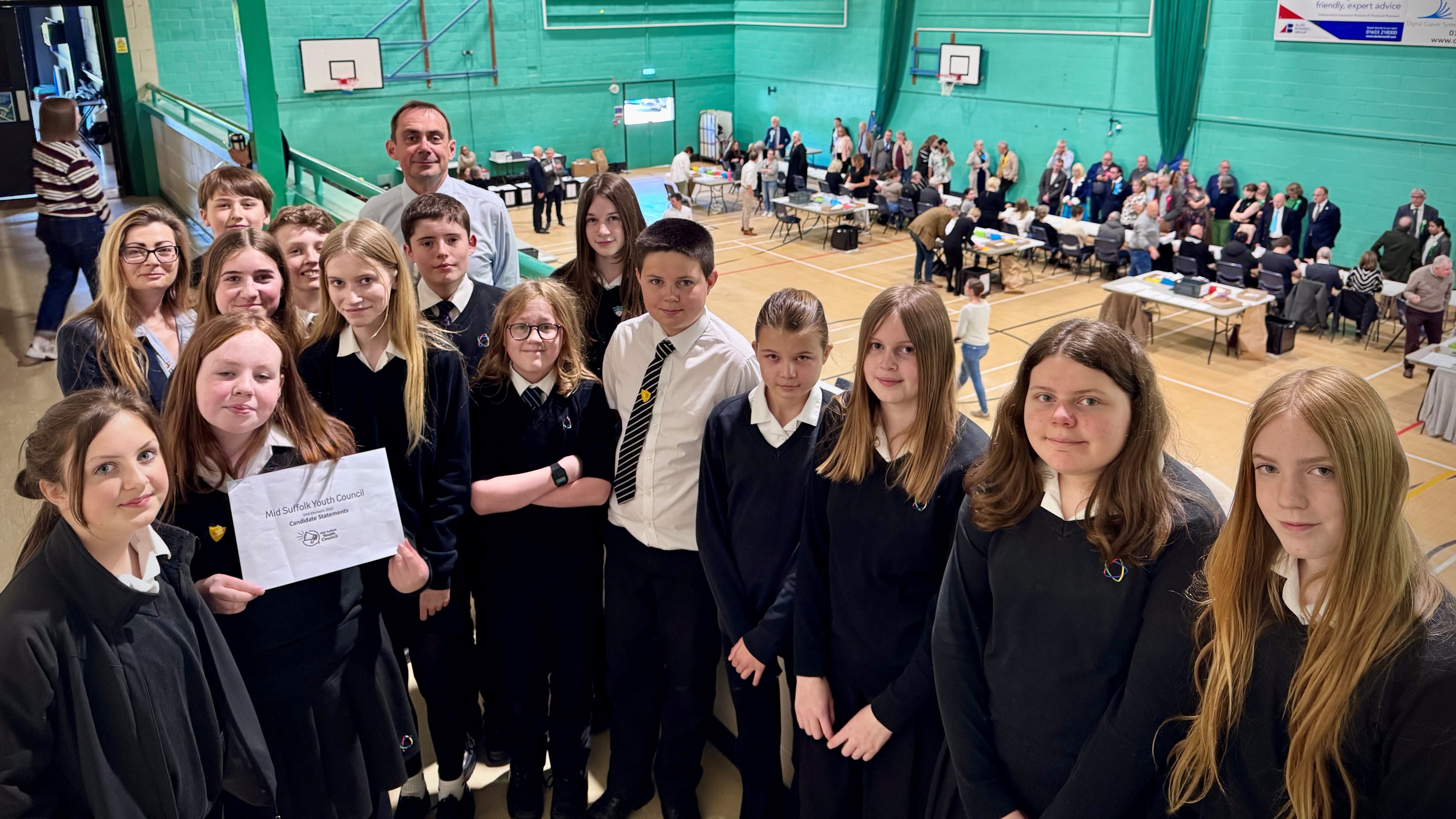 Debenham High School students who took part in election