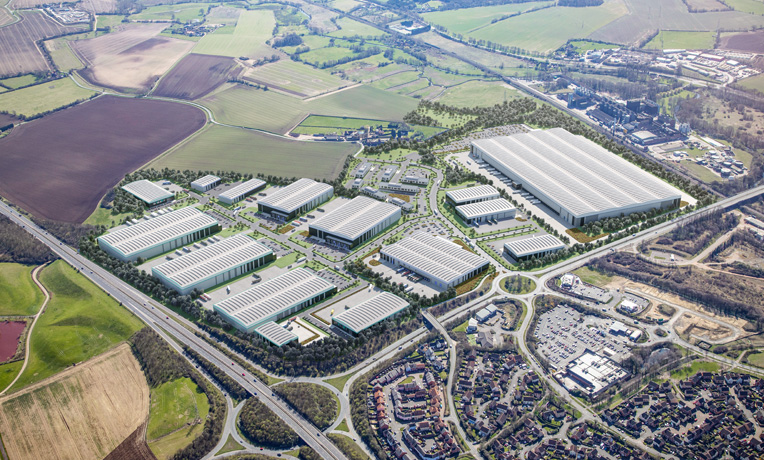 CGI aerial shot of Gateway 14 site