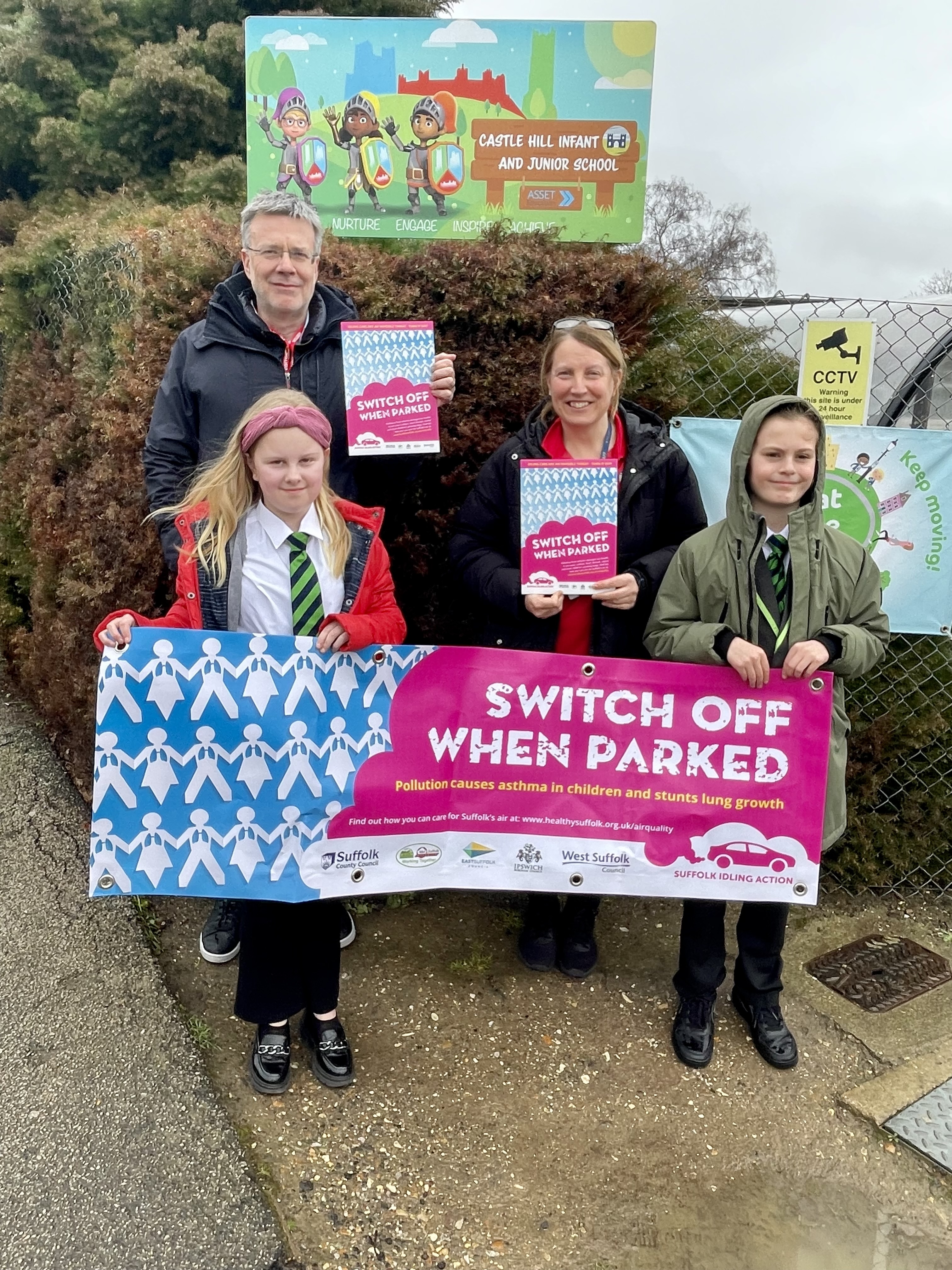School pupils show support for Suffolk anti-idling campaign